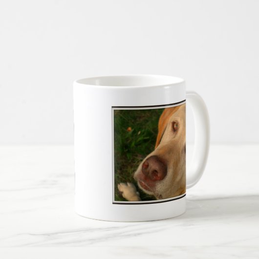 Gelber Labrador Kaffeetasse (VorderseiteRechts)