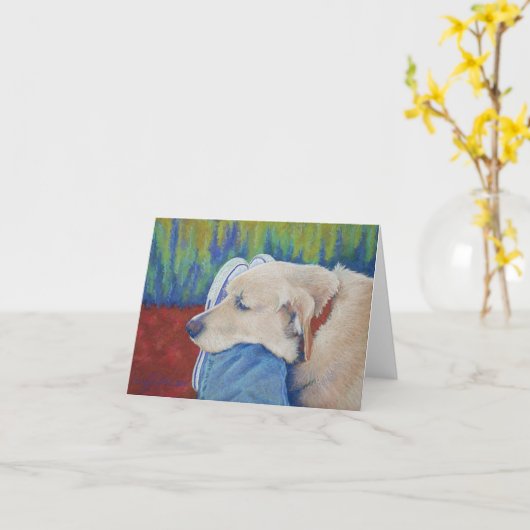 Gelber Labrador Karte (Gelbe Blume)