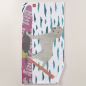 Gelber Labrador, Labrador-Retriever, modern Strandtuch (Vorderseite)