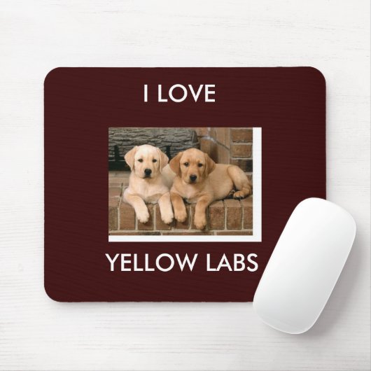 Gelber Labrador Mousepad (Mit Mouse)