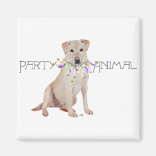Gelber Labrador-Party-Tier Magnet