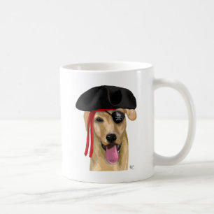 Gelber Labrador-Pirat 2 Kaffeetasse