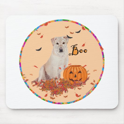 Gelber Labrador Retriever Boo! Mousepad (Vorne)