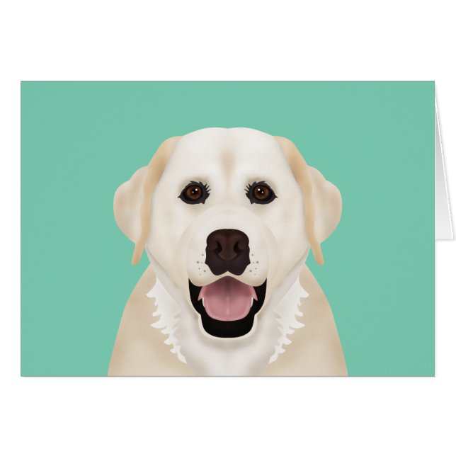 gelber Labrador-Retriever-Cartoon (Vorderseite (Horizontal))
