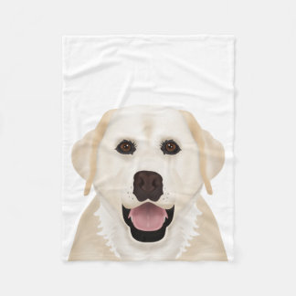 gelber Labrador-Retriever-Cartoon Fleecedecke