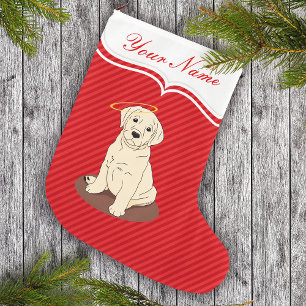 Gelber Labrador retriever-Engel Großer Weihnachtsstrumpf