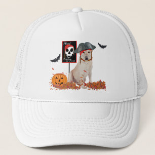 Gelber Labrador Retriever Halloween Truckerkappe