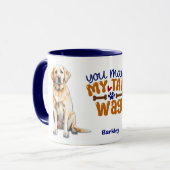 Gelber Labrador Retriever Hund, den ich mir zum Sc Tasse (Vorderseite Links)