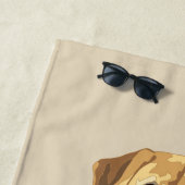 Gelber Labrador Retriever Hund Lover Strandtuch (Beispiel)