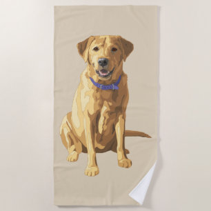Gelber Labrador Retriever Hund Lover Strandtuch