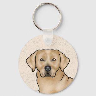 Gelber Labrador Retriever Kunst Süßer Labrador Por Schlüsselanhänger