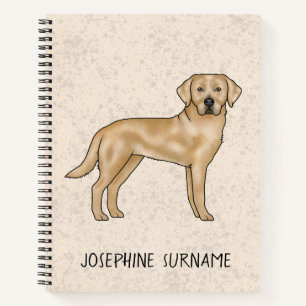 Gelber Labrador Retriever Lab Hund und benutzerdef Notizblock