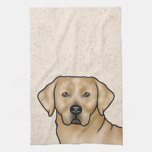 Gelber Labrador Retriever Labrador Dog Beige Geschirrtuch