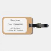 Gelber Labrador Retriever Labrador Gepäckanhänger (Rückseite horizontal)