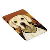 Gelber Labrador Retriever Magnet (Rechte Seite)