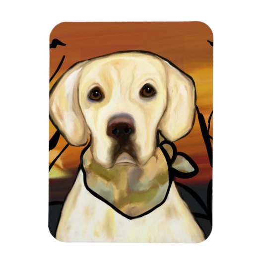 Gelber Labrador Retriever Magnet (Vertikal)