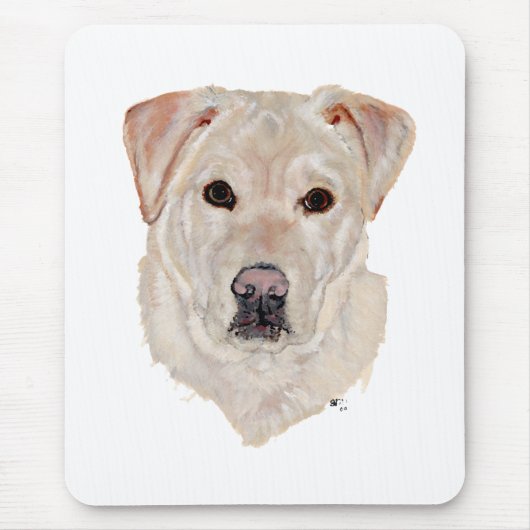 Gelber Labrador Retriever Mousepad (Vorne)