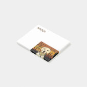 GELBER LABRADOR RETRIEVER POST-IT KLEBEZETTEL (angewinkelt)