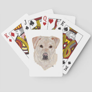 Gelber Labrador Retriever Spielkarten