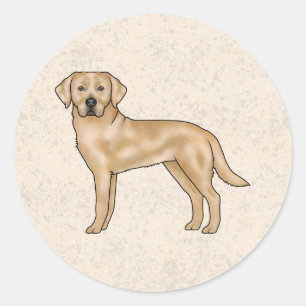 Gelber Labrador Retriever Süßer Lab Hund Beige Runder Aufkleber