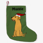 Gelber Labrador-Retriever-WeihnachtsStrumpf Kleiner Weihnachtsstrumpf (Vorderseite)