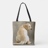Gelber Labrador retriever-Welpe Tasche (Rückseite)