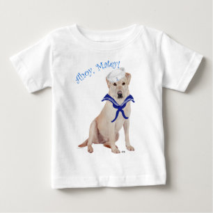 Gelber Labrador-Seemann Baby T-shirt