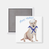 Gelber Labrador-Seemann Magnet (Vorderseite/Rückseite)