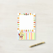 Gelber Labrador-Student 1 Post-it Klebezettel (Auf Schreibtisch)