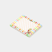 Gelber Labrador-Student 3 Post-it Klebezettel (angewinkelt)