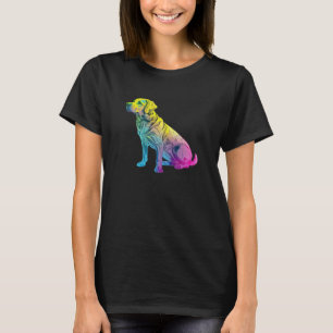 Gelber Labrador Synthwave 80er Retrowave-Ästhetik T-Shirt