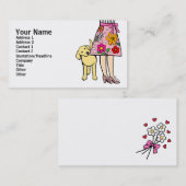 Gelber Labrador- u. Mamarock-Cartoon Visitenkarte (Vorne/Hinten)