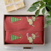 Gelber Labrador- und Sankt-WeihnachtsCartoon Seidenpapier (Geschenk)