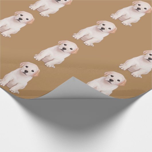 Gelber Labrador-Welpe Geschenkpapier (Ecke)