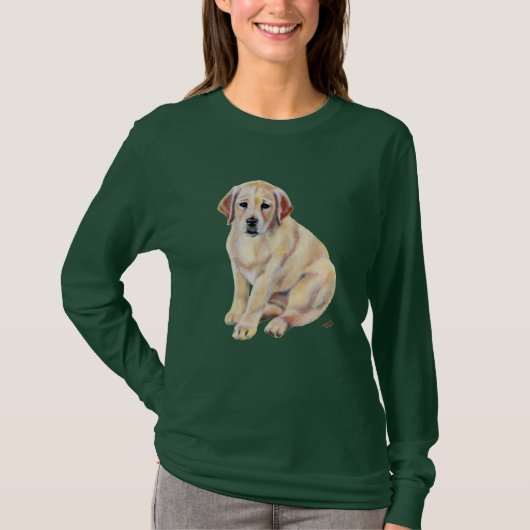 Gelber Labrador-Welpe T-Shirt (Vorderseite)
