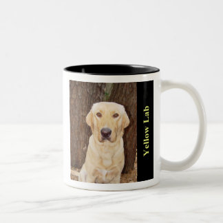 Gelber Labrador Zweifarbige Tasse