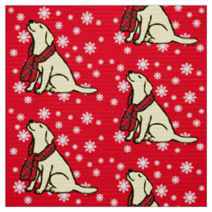 Gelber Labradortartan-Schal Stoff
