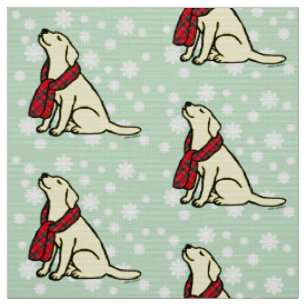 Gelber Labradortartan-Schal Stoff