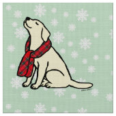 Gelber Labradortartan-Schal Stoff (Nahaufnahme)
