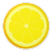 Gelber Lachs-Schlitzgriff Keramikknauf (Vorderseite)