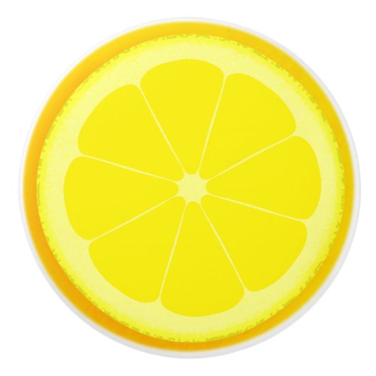 Gelber Lachs-Schlitzgriff Keramikknauf (Vorderseite)