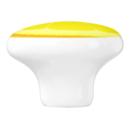 Gelber Lachs-Schlitzgriff Keramikknauf (Seitenansicht)