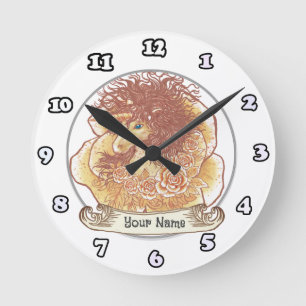 Gelber Lady Einhorn Uhr