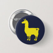 Gelber Lama-Knopf Button (Vorne & Hinten)