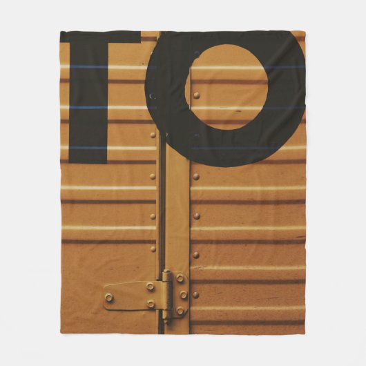 Gelber Lastträger Fleecedecke (Vorderseite)