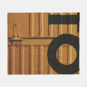 Gelber Lastträger Fleecedecke (Vorderseite (Horizontal))