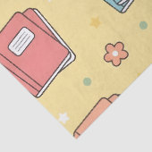 Gelber Lehrer Schulbuch-Muster Seidenpapier (Detail)