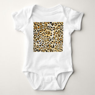 Gelber Leopard, handgezeichnet. Baby Strampler