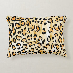 Gelber Leopard, handgezeichnet. Dekokissen