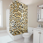 Gelber Leopard, handgezeichnet. Duschvorhang (Beispiel)